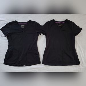 Healing Hands Black Scrub Tops (2)